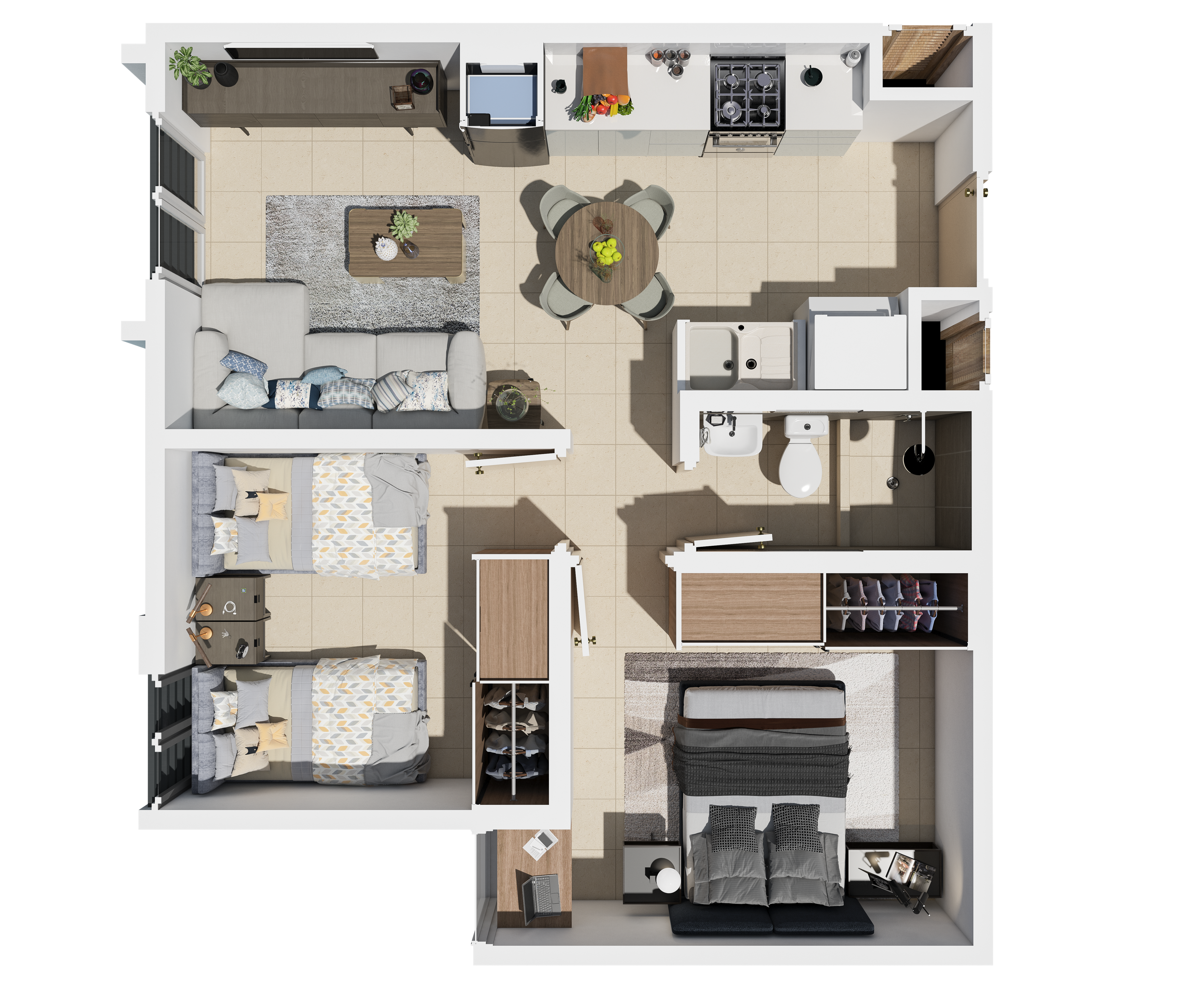 Apartamentos de 2 habitaciones zona 6